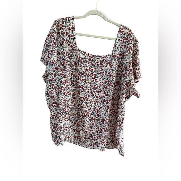 NWT Zac & rachel size 3X smocked blouse, short sleeves - Picture 3 of 9